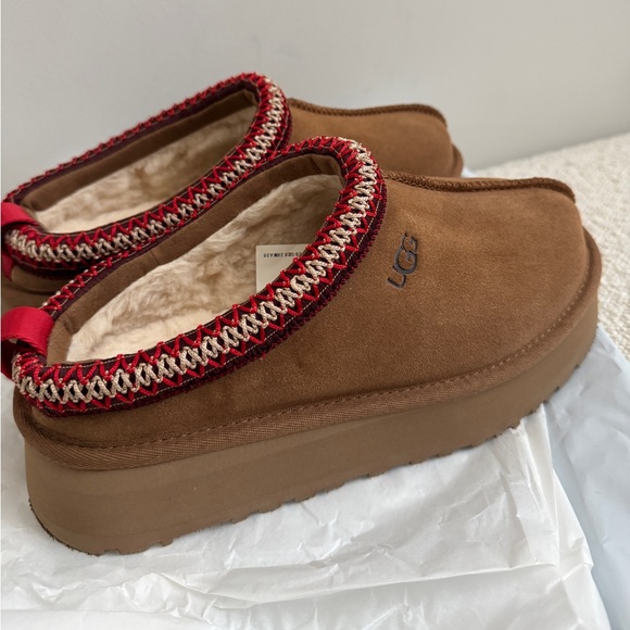 UGG Tazz Platform Slipper Chestnut Size 7 Women - Picture 8 of 11